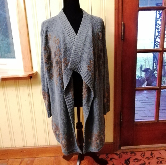 Vintage Pima Cotton Cardigan Sweater Duster, OS - Picture 5 of 7
